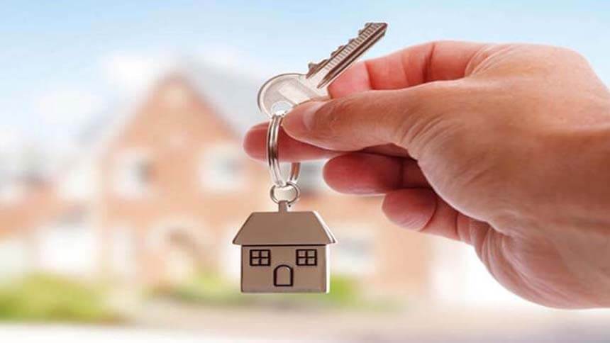 First time buyer image of a key chain with a house on it