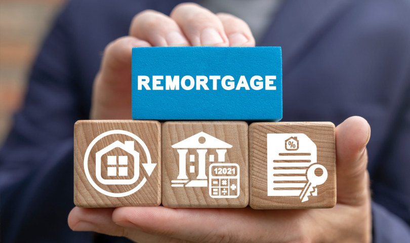 remortgaging, image of building block with the word remorttgage on it