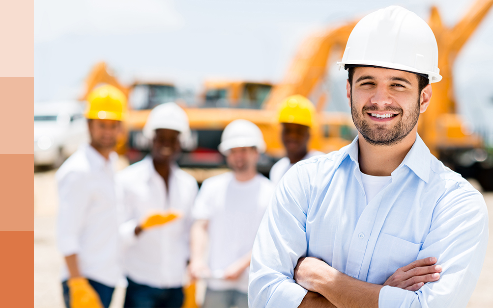 Mental health in construction - image shows building workers smiling
